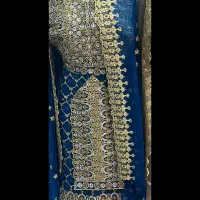 لباس بنارسی سبز ابی