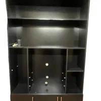 کتابخانه و میز TV مشکی MDF جادار، سالم و بسیار شیک