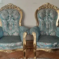 مبل استیل نه نفره به همراه میز عسلی