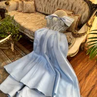لباس مجلسی پینترستی ابی نقره ای