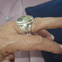 انگشتر نقره همراه با سنگ شجر
