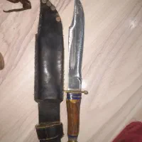 چاقو و کارد کمری استخوان و چرم|کلکسیون اشیاء عتیقه|جلین, |دیوار
