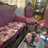 فروش فوری مبلمان ۹ نفره سلطنتی چوب راش|مبلمان خانگی و میز عسلی|ری, اقدسیه|دیوار