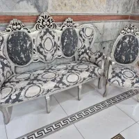 مبل سلطنتی ۹نفره تمام چوب طرح سه قاب