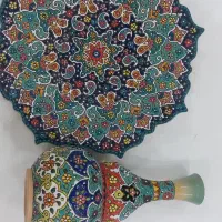 بشقاب و کوزه میناکاری|صنایع دستی و سایر لوازم تزئینی|تهران, قاسم‌آباد|دیوار