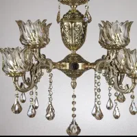 لوستر برنز نو ۸ شاخه چشمه نور|لوستر و چراغ آویز|ارومیه, |دیوار