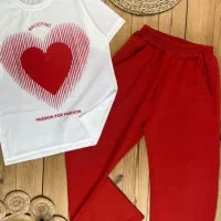 بلوز قلب و شلوار بگ دخترانه کاروکیتـلی