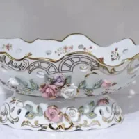 ظروف گل برجسته جهیزیه آنتیک