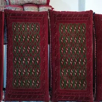 پشتی جفت ترکمن جرگلان اصل رنگ سبز متوسط|پشتی|مشهد, عامل|دیوار