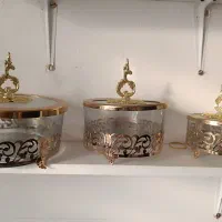 ظروف پذیرایی سه تیکه طلایی