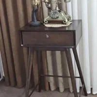 میز تلفن چوبی