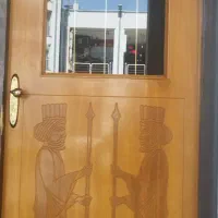 درب چوبی شیشه خور