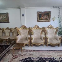 مبل ۷ نفره با میز نهارخوری ۶ نفره و ۲ نفر میزبان|مبلمان خانگی و میز عسلی|تهران, گاندی|دیوار
