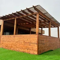 ساخت انواع کلبه و آلاچیق چوبی،کلبه سوئیسی،نما ترمو