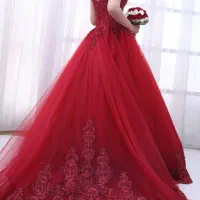 لباس عروس زرشکی