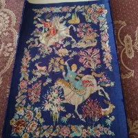 قالی تمام ابریشم شکارگاه|فرش|قم, نیروگاه|دیوار