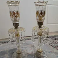 یک جفت شمعدانی کریستال