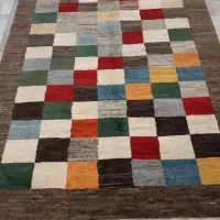 چهار متری گبه شیراز پشم و رنگ طبیعی پرز بلند نرم