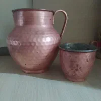 پارچ و لیوان مسی