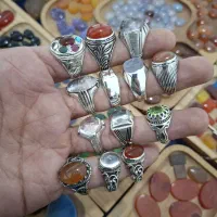 انگشترهای نقره با نگین های معدنی|جواهرات|محمودآباد, |دیوار