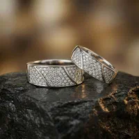 حلقه ست نقره کد ۱۶۷۱ (گالری نقره سینا)