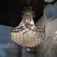 لوستر برنجی آبکاری طلا