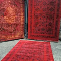 فرش لاکی افشان کد ۰۳۶ شرابی وینتیج