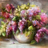 تابلوی رنگ روغن گل و میوه|تابلو، نقاشی، عکس|تبریز, |دیوار