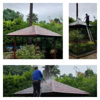 شستشوی حیاط ، ایرانت سقف ، استخر با دستگاه و مواد|خدمات نظافت|نوشهر, |دیوار