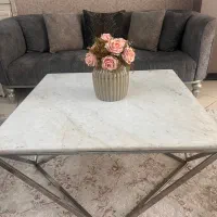 میز استیل و سنگ