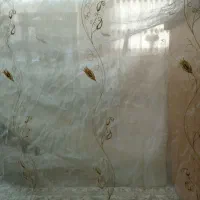 سه عدد پرده حریر شیشه ای