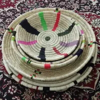 تولید از برگ درخت نخل و نخ رنگی|صنایع دستی و سایر لوازم تزئینی|جم, |دیوار