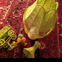 سرویس آباژور سبز رنگ وگلها نو