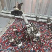 چهار تا لوستر برنجی دوتاش دیواری دوتاش ۸شعله|لوستر و چراغ آویز|کرج, برغان|دیوار