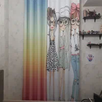 دو تکه پرده اطاق دخترانه زیبا وجنس بسیار عالی