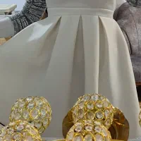 لباس مجلسی کوتاه عروسکی سفید