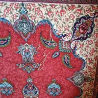 فرش دست بافت زرونیم چله ابریشم