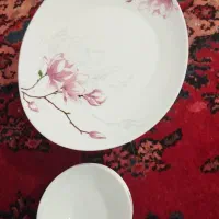 یک دست سرویس آرکوپال گل سرخ مدل بیضی