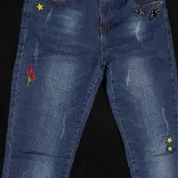 شلوار لی گلدوزی شده