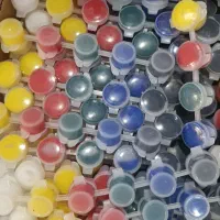 رنگ گواش رشته ای ۶تایی وقالب رنگ عمده