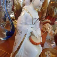 یک جفت مجسمه زن‌چینی نوازنده سایز متوسط