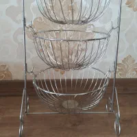 سبد استیل سه طبقه سیب زمینی پیاز