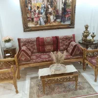 تخت سنتی و صندلی و سرویس شاهنشین ترمه