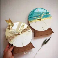 ساعت دیواری رزینی|صنایع دستی و سایر لوازم تزئینی|قدس, شهرقدس|دیوار