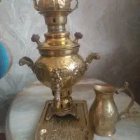 سماورزغالی برنجی یک ونیم لیتری