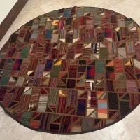 فرش دورو چرم وگلیم سایز ۲ متری بسیار تمیز و انتیک