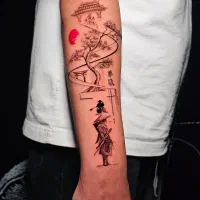 اجرا و آموزش تتو سه بعدی بدن (تاتو)