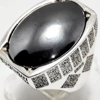 انگشتر 14 معصوم و ۴ قل کوفی نقره 925 مردانه|بدلیجات|اصفهان, نقش جهان|دیوار