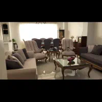 مبل ۸ نفره برند آیسا کاملا سالم و در حد نو|مبلمان خانگی و میز عسلی|رشت, چله خانه|دیوار