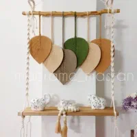 انواع شلف و دیوارکوب زیبای مکرومه ای